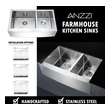 size of double sink kitchen Anzzi KITCHEN - Kitchen Sinks - Farmhouse - Stainless Steel Steel