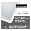 16 gauge stainless sink Anzzi KITCHEN - Kitchen Sinks - Farmhouse - Man Made Stone White
