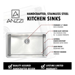 white bowl basin Anzzi KITCHEN - Kitchen Sinks - Undermount - Stainless Steel Steel