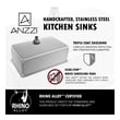 franke single bowl sink with drainboard Anzzi KITCHEN - Kitchen Sinks - Undermount - Stainless Steel Steel