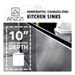 stainless steel single tub sink Anzzi KITCHEN - Kitchen Sinks - Undermount - Stainless Steel Steel
