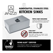 composite sink with drainboard Anzzi KITCHEN - Kitchen Sinks - Undermount - Stainless Steel Stainless Steel