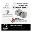 kitchen workstation Anzzi KITCHEN - Kitchen Sinks - Undermount - Stainless Steel Steel