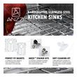 kitchen sink 1 and half bowl Anzzi KITCHEN - Kitchen Sinks - Farmhouse - Stainless Steel Steel