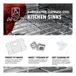 franke single bowl Anzzi KITCHEN - Kitchen Sinks - Farmhouse - Stainless Steel Steel