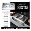 stainless bowl sink Anzzi KITCHEN - Kitchen Sinks - Farmhouse - Stainless Steel Steel