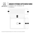  Anzzi KITCHEN - Kitchen Sinks - Farmhouse - Man Made Stone Single Bowl Sinks White