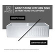 kitchen sink stainless steel drop in double bowl Anzzi KITCHEN - Kitchen Sinks - Farmhouse - Man Made Stone White