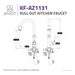 sink faucet size Anzzi KITCHEN - Kitchen Faucets - Pull Down Chrome