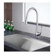single lever kitchen faucets Anzzi KITCHEN - Kitchen Faucets - Pull Out Nickel