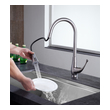 single lever kitchen faucets Anzzi KITCHEN - Kitchen Faucets - Pull Out Nickel