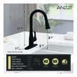 black stainless steel sink Anzzi KITCHEN - Kitchen Faucets - Pull Down Black