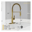 polished nickel single hole faucet Anzzi KITCHEN - Kitchen Faucets - Pull Down Gold