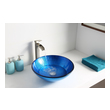 copper vessel sink vanity Anzzi BATHROOM - Sinks - Vessel - Tempered Glass Blue