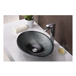 58 vanity Anzzi BATHROOM - Sinks - Vessel - Tempered Glass Black