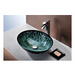 copper bathroom basin Anzzi BATHROOM - Sinks - Vessel - Tempered Glass Black