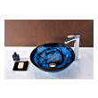  Anzzi BATHROOM - Sinks - Vessel - Tempered Glass Bathroom Vanity Sinks Blue