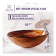 unique undermount bathroom sinks Anzzi BATHROOM - Sinks - Vessel - Tempered Glass Brown