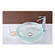 vanity with top mount sink Anzzi BATHROOM - Sinks - Vessel - Tempered Glass Clear