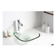 black and silver bathroom Anzzi BATHROOM - Sinks - Vessel - Tempered Glass Clear