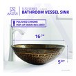 Anzzi BATHROOM - Sinks - Vessel - Tempered Glass Bathroom Vanity Sinks Brown