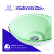 bathroom basin cover Anzzi BATHROOM - Sinks - Vessel - Tempered Glass Green