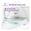wc vanity unit Anzzi BATHROOM - Sinks - Vessel - Tempered Glass Clear
