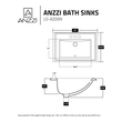 blue vanity bathroom ideas Anzzi BATHROOM - Sinks - Drop-in - Ceramic / Procelain White