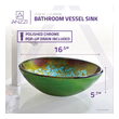 blue vanity unit bathroom Anzzi BATHROOM - Sinks - Vessel - Tempered Glass Multi-Colored