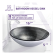 vanity corner sink Anzzi BATHROOM - Sinks - Vessel - Tempered Glass Gray