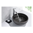 tall vanity Anzzi BATHROOM - Sinks - Vessel - Ceramic / Procelain Black