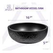 tall vanity Anzzi BATHROOM - Sinks - Vessel - Ceramic / Procelain Black