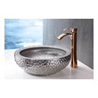 grey floating vanity Anzzi BATHROOM - Sinks - Vessel - Tempered Glass Silver