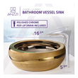 bathroom vanity with deep sink Anzzi BATHROOM - Sinks - Vessel - Tempered Glass Gold