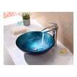 white bathroom vanity with top Anzzi BATHROOM - Sinks - Vessel - Tempered Glass Blue