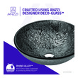 trough vanity Anzzi BATHROOM - Sinks - Vessel - Tempered Glass Gray