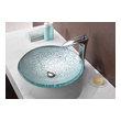 green and gold vanity Anzzi BATHROOM - Sinks - Vessel - Tempered Glass Clear