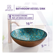 black bathroom vanity gold hardware Anzzi BATHROOM - Sinks - Vessel - Tempered Glass Multi-Colored