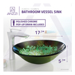 white and gold vanity bathroom Anzzi BATHROOM - Sinks - Vessel - Tempered Glass Green