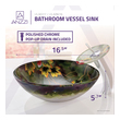 all black vanity Anzzi BATHROOM - Sinks - Vessel - Tempered Glass Green