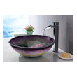 countertop vanity basin Anzzi BATHROOM - Sinks - Vessel - Tempered Glass Purple
