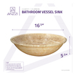 brown sink bathroom Anzzi BATHROOM - Sinks - Vessel - Man Made Stone Tan