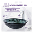 custom vanity tops with sink Anzzi BATHROOM - Sinks - Vessel - Tempered Glass Black