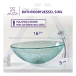 copper vessel sink Anzzi BATHROOM - Sinks - Vessel - Tempered Glass Clear