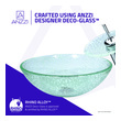 copper vessel sink Anzzi BATHROOM - Sinks - Vessel - Tempered Glass Clear