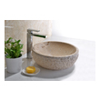 white floating sink Anzzi BATHROOM - Sinks - Vessel - Exotic Stone Cream