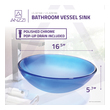 15 in bathroom vanity Anzzi BATHROOM - Sinks - Vessel - Tempered Glass Blue