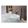 bathrooms with blue vanity Anzzi BATHROOM - Sinks - Vessel - Tempered Glass White