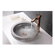 taps for bathroom sink Anzzi BATHROOM - Sinks - Vessel - Tempered Glass Silver