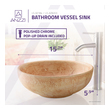green glass sink Anzzi BATHROOM - Sinks - Vessel - Tempered Glass Beige
